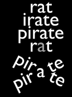 pirate words as skull n crossbones