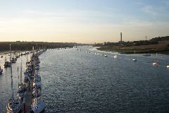 looking back up the Medina from the Folly pontoons