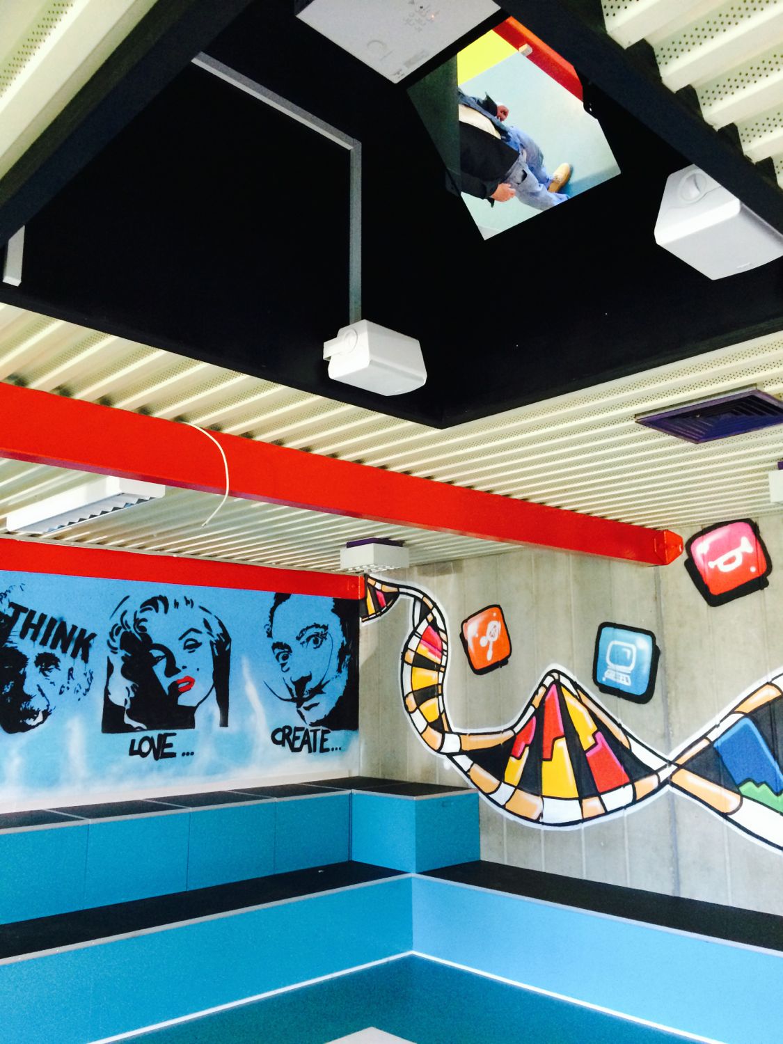 school built the stackable tiered seating / theatre staging themsleves