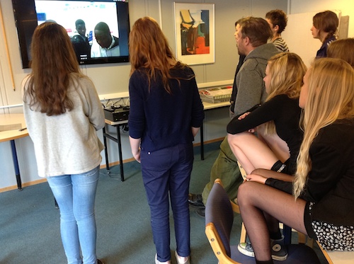 children skyping to each other