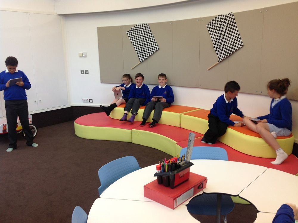 tiered cohort seating - the technology is often collaborative